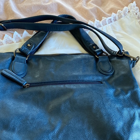 Navy blue Jeannie Lottie leather bag - Picture 3 of 5